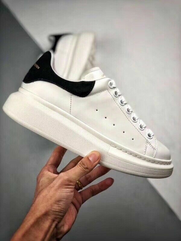 white and black suede alexander mcqueen's